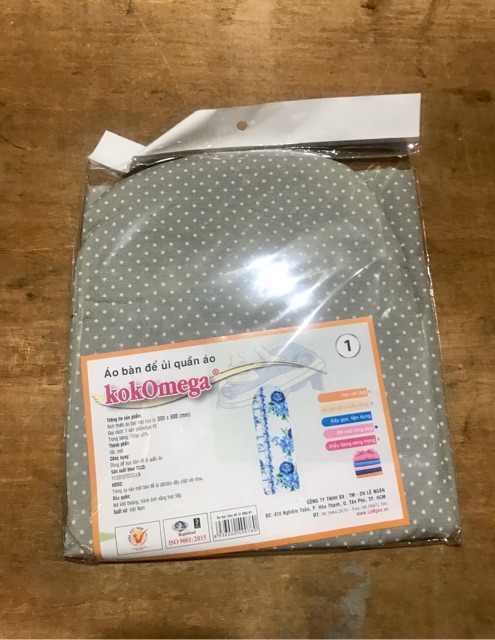 Áo bọc bàn để ủi quần áo Kokomega BU01 Kích Thước: 30*60cm