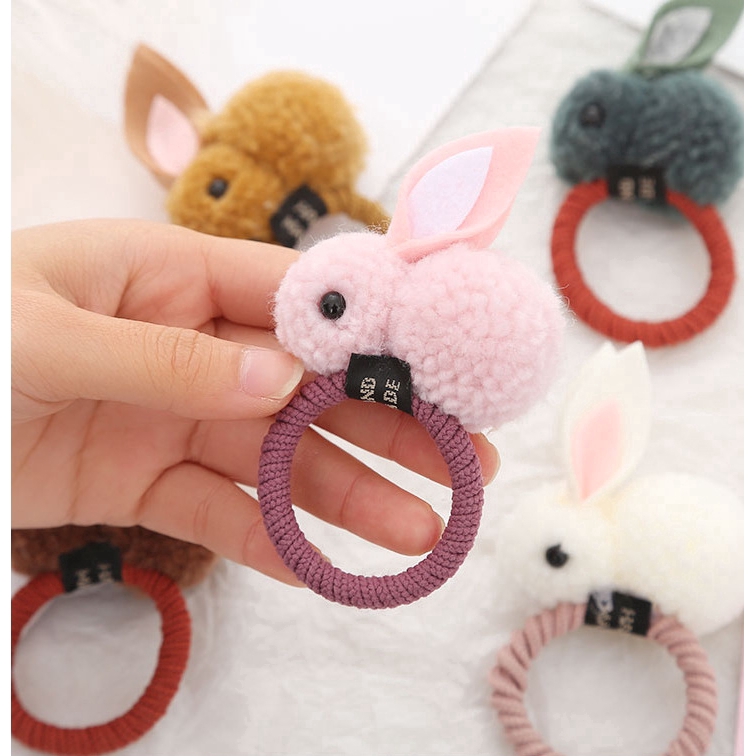 Dây buộc tóc / Kẹp tóc hình thỏ Bunny phục sinh 3D dễ thương cho bé gái và phụ nữ