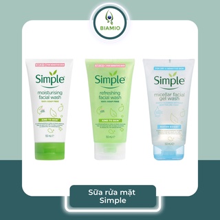 Simple Sữa rửa mặt dịu nhẹ dạng gel tạo bọt cho da dầu SRM RM06