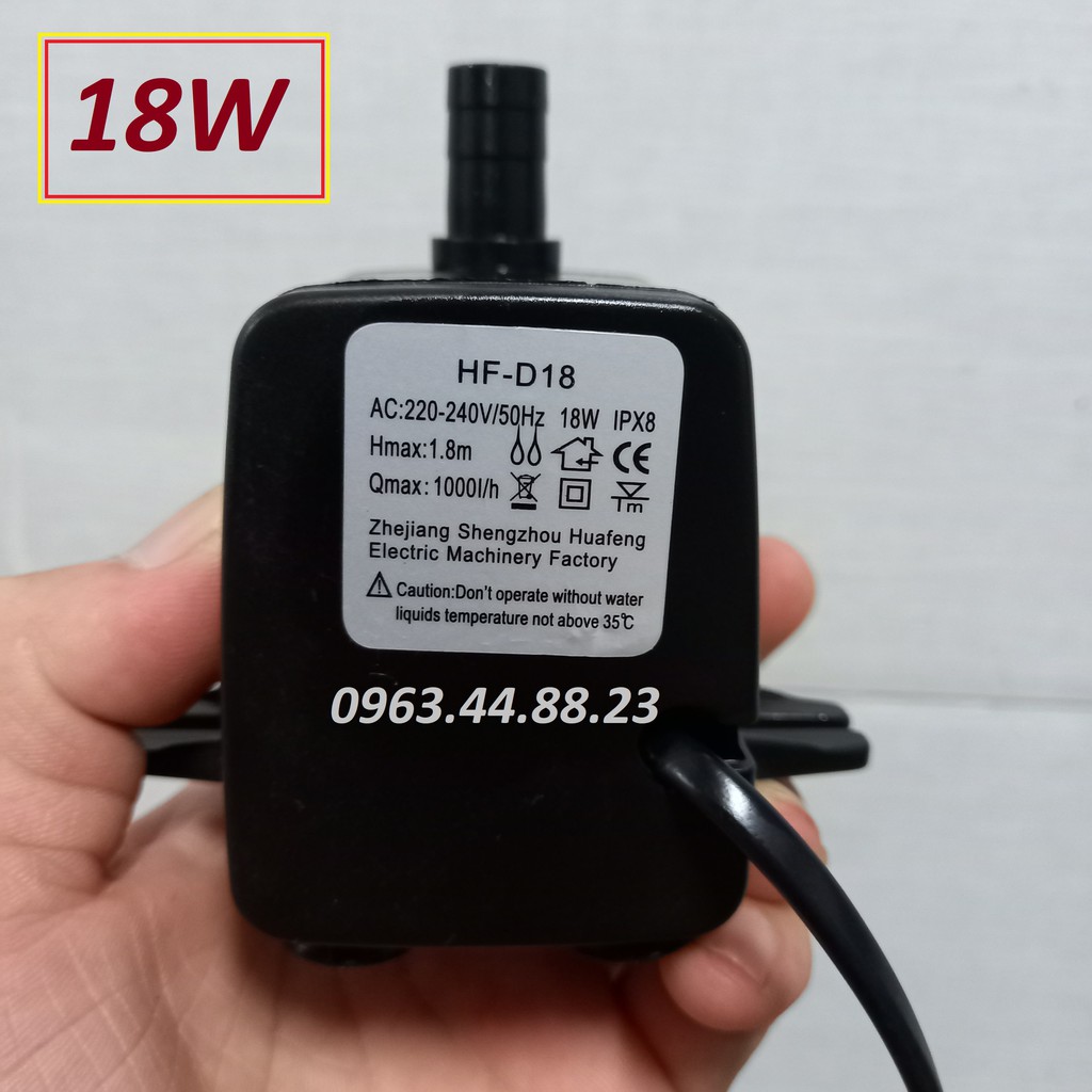 Động cơ bơm nước quạt điều hòa 18W 220V Hmax 1.8m 1000L/h