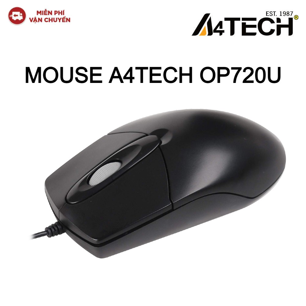 Chuột máy tính A4TECH OP720U (Đen) Hàng chính hãng new 100%