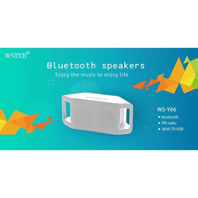 Loa bluetooth WSTER WS-Y66B (Trắng)