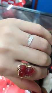 Sỉ nhẫn lông vũ bạc ta