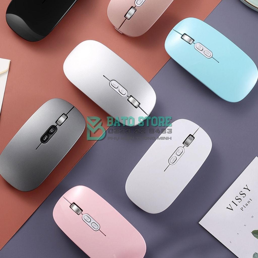 Chuột Không dây Bluetooth/ Wireless M103 Pin Sạc Dùng Cực Lâu 1 Tháng, Click Siêu Êm Không Tiếng, 1600DPI - Kèm cáp sạc