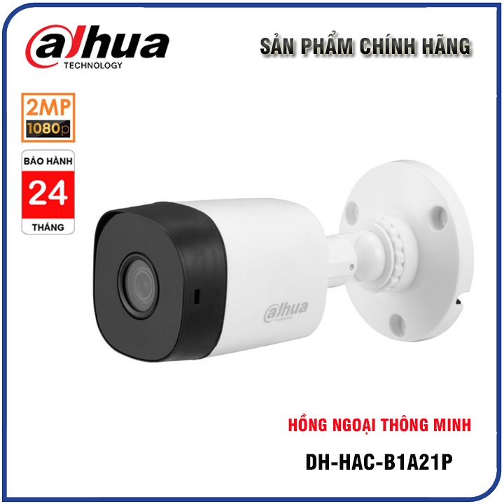 Camera Dahua Chính Hãng HAC-B1A21P | Dahua HDCVI HFW1000R Kim loại, Hồng ngoại thông minh (Camera dùng cho đầu ghi)