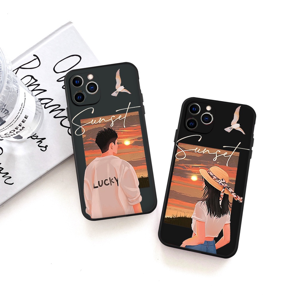 Ốp điện thoại iphone Sunset couple đáng yêu tình cảm ốp iphone 14/13/12/11/pro/plus/promax/x/xr/xsmax/7/8/se2020