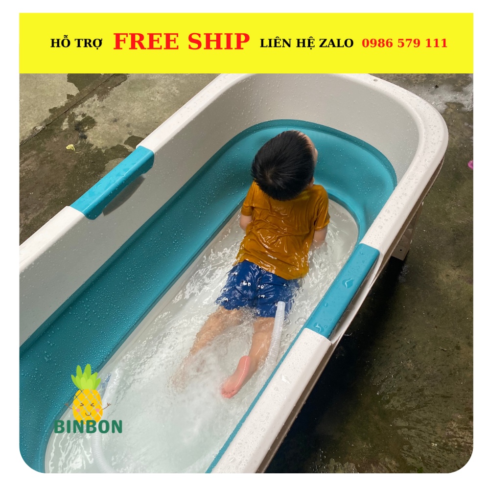 Bồn Tắm loại to 144 cm   Silicon Gấp Gọn - Chất Hạt PP Siêu Bền zj1 - 100% FREEESHIP