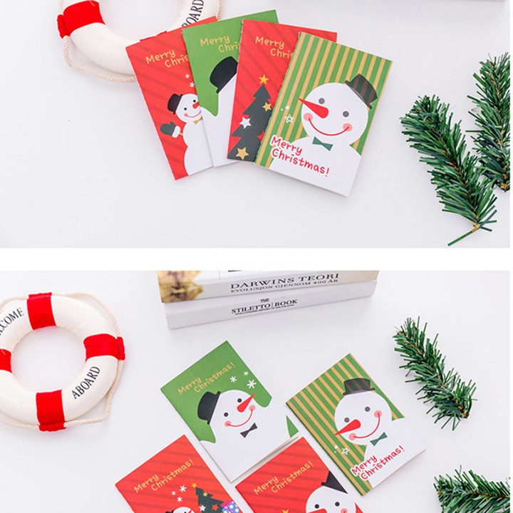 Sổ tay mini ghi chú ông già Noel kẻ ngang 40 trang dễ thương