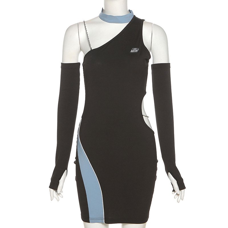 Đầm cotton ngắn tay màu sắc thời trang cho nữ