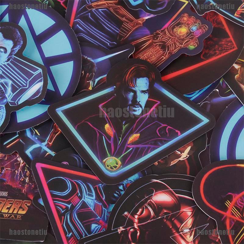 Bộ 49 cái nhãn dán trang trí phong cách Marvel Avengers