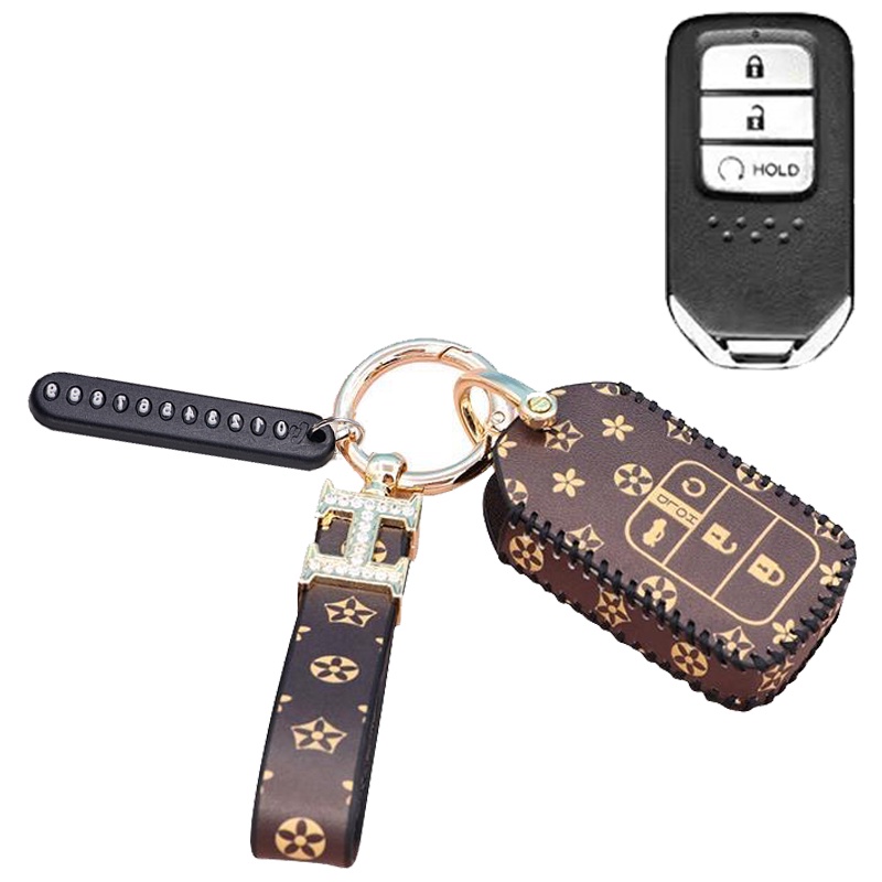 Bao da bảo vệ chìa khoá Smartkey Honda AB Air Blade Honda Lead Vision Vario Click LV khâu tay ABK CD