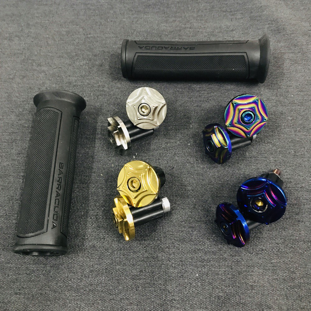 [XẢ KHO] COMBO Gù xe máy inox SALAYA cùng bao tay BARACUDA màu đen, gù ngôi sao 2 tầng đầy đủ màu