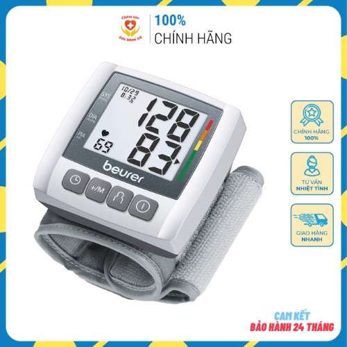 Máy Đo Huyết Áp Cổ Tay Beurer BC30 Chính Hãng - Theo Dõi Thông Số Huyết Áp, Nhịp Tim - Thông Số Chính Xác