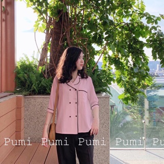 [Hot Trend] Áo Sơ Mi Cổ Vest (3 màu hồng,trắng,đen)
