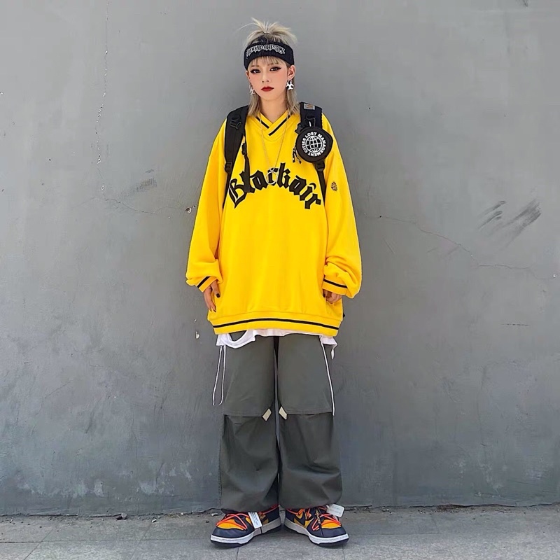 THANH LÍ 200 ÁO SWEATER NỈ BLACK AIR VÀNG