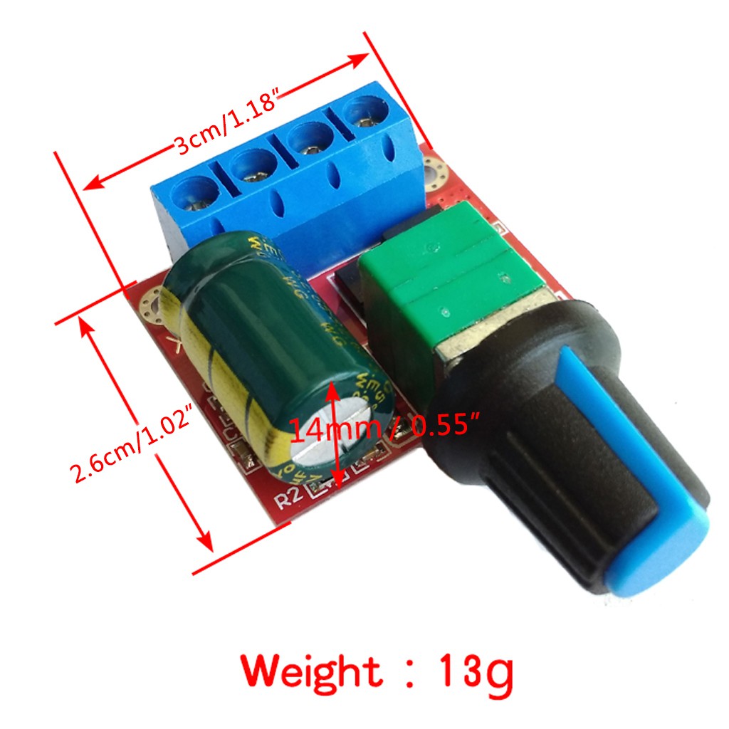 Công Tắc Điều Khiển Tốc Độ Đèn Led Mini Dc Pwm 4.5V-35V