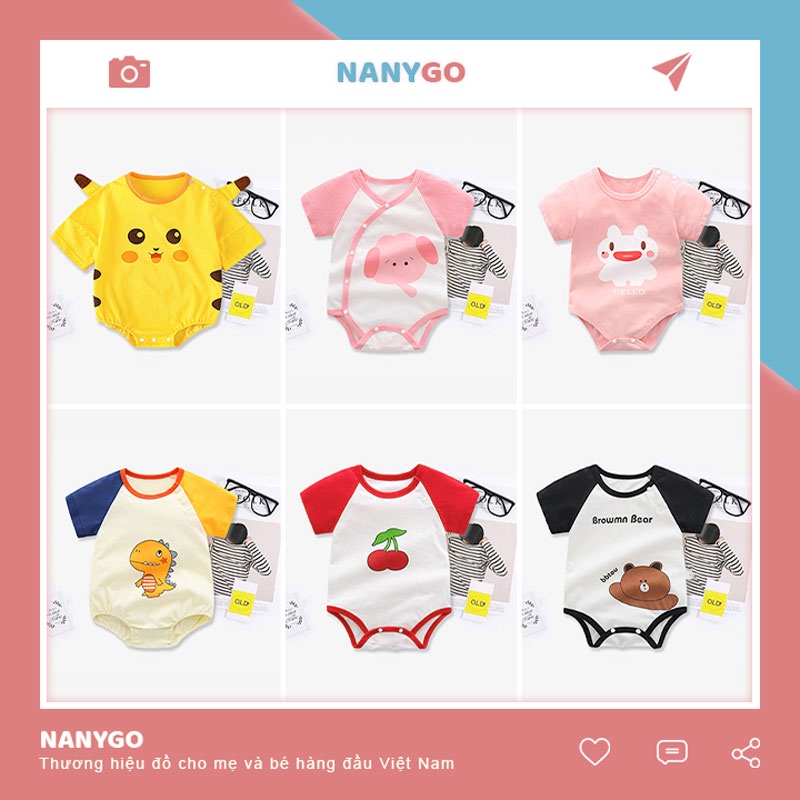 Bộ Body Đùi Đồ Liền Thân Cho Bé Bodysuit Chip Hè Sơ Sinh Vải Cotton Mềm Mại Mẫu Quần Áo Sơ Sinh - [BDCHIP6]