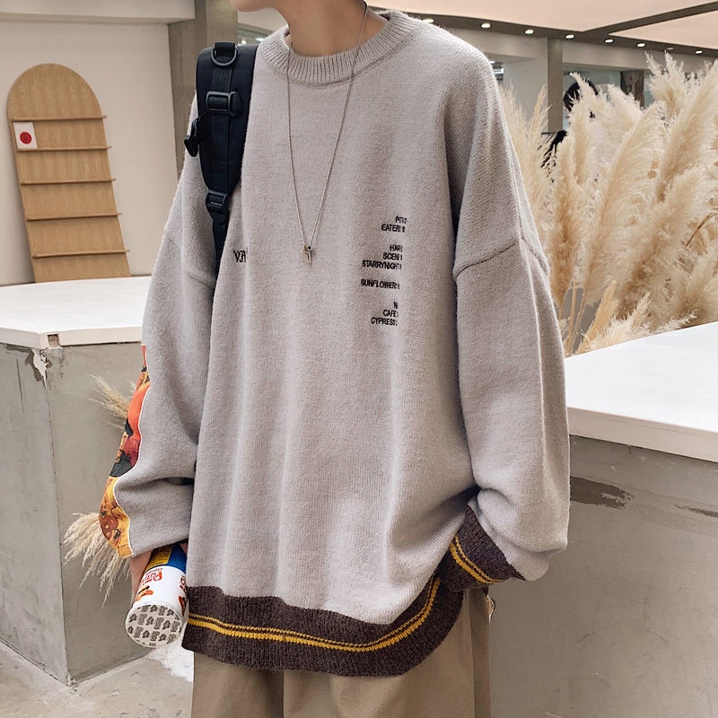 Áo Sweater Dày Dặn Ấm Áp Cá Tính Cho Nam Kiểu Hàn Quốc