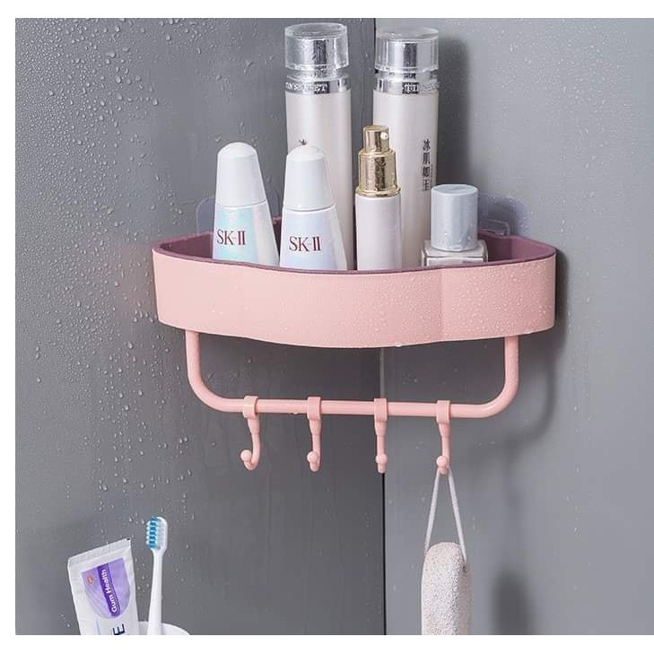 KỆ GÓC TAM GIÁC ĐÁM MÂY KÈM MÓC DÁN CƯỜNG LỰC