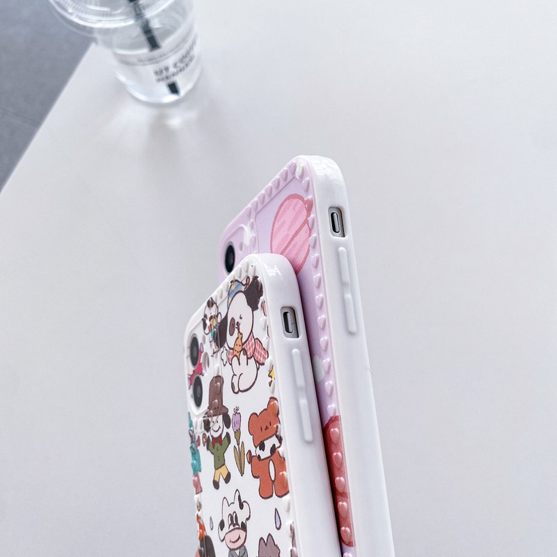 Square iphone case with heart embossed 11 / 11Pro / 11ProMax / 7 / 7plus / 8 / 8plus / x / xr / xs / 12 / pro / max / 12mini | BigBuy360 - bigbuy360.vn