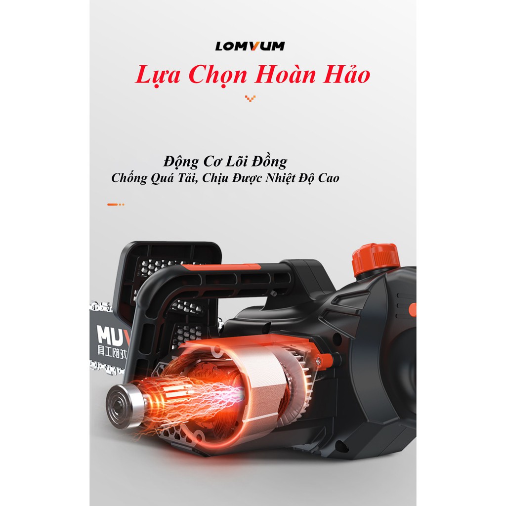 Máy Cưa Xích Mini Công Suất 2000W Dùng Cưa Gỗ Làm Vườn- Máy Cưa XÍch Điện Giá Rẻ Bảo Hành 12 tháng