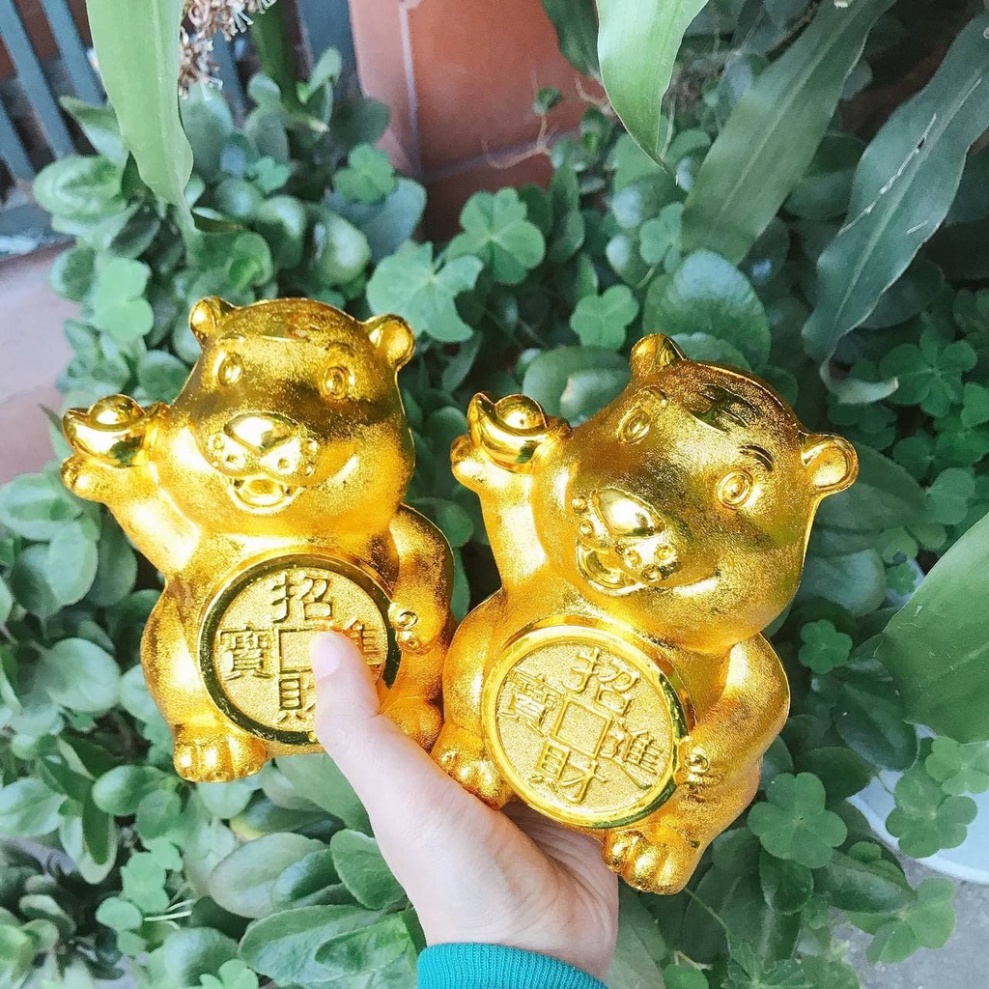 Hổ vàng tài lộc đựng tiền tiết kiệm năm mới - Hổ vàng có nắp đút tiền tiết kiệm may mắn