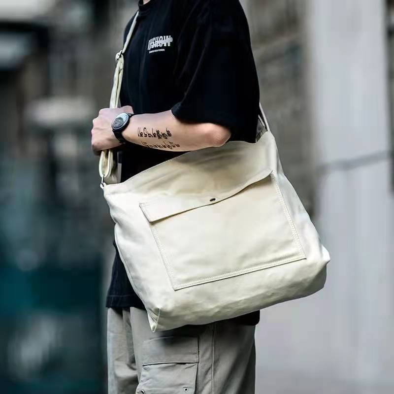 Túi Xách Vải Canvas Thiết Kế Cỡ Lớn Thời Trang Cao Cấp Dành Cho Nam Nữ