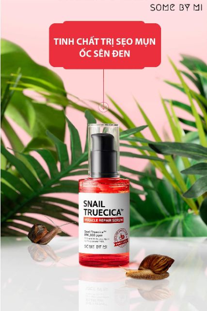 Tinh Chất Ốc Sên Dưỡng Phục Hồi Da, Mờ Thâm Sẹo Some By Mi Snail Truecica Miracle Repair Serum 50ml