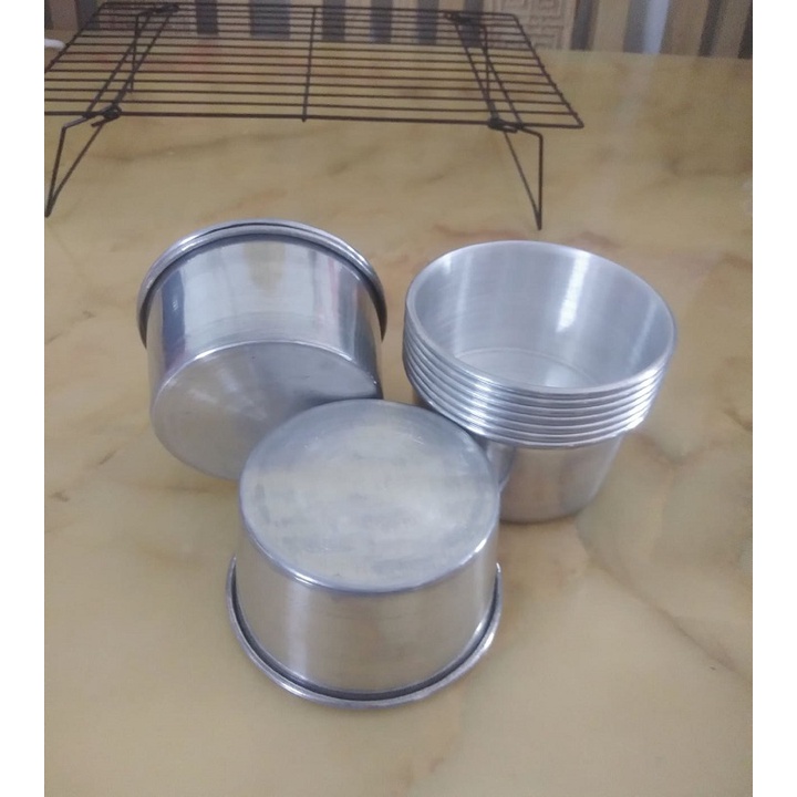 COMBO 10 KHUÔN NHÔM ĐA NĂNG DÙNG LÀM BÁNH TỔ, BÔNG LAN, DA LỢN 8 -9 -10 CM