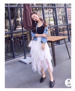 chân váy lưới tutu