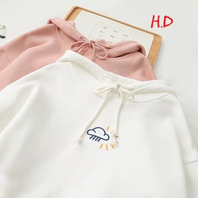 Áo hoodie mây mưa in ngực HDA1119