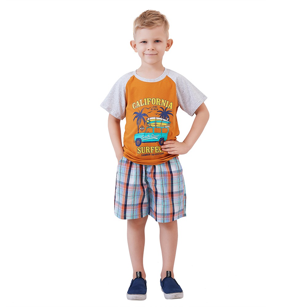 Quần Áo Bé Trai Mùa Hè 18-33 kg Áo 100% COTTON - MEEJENA - 412