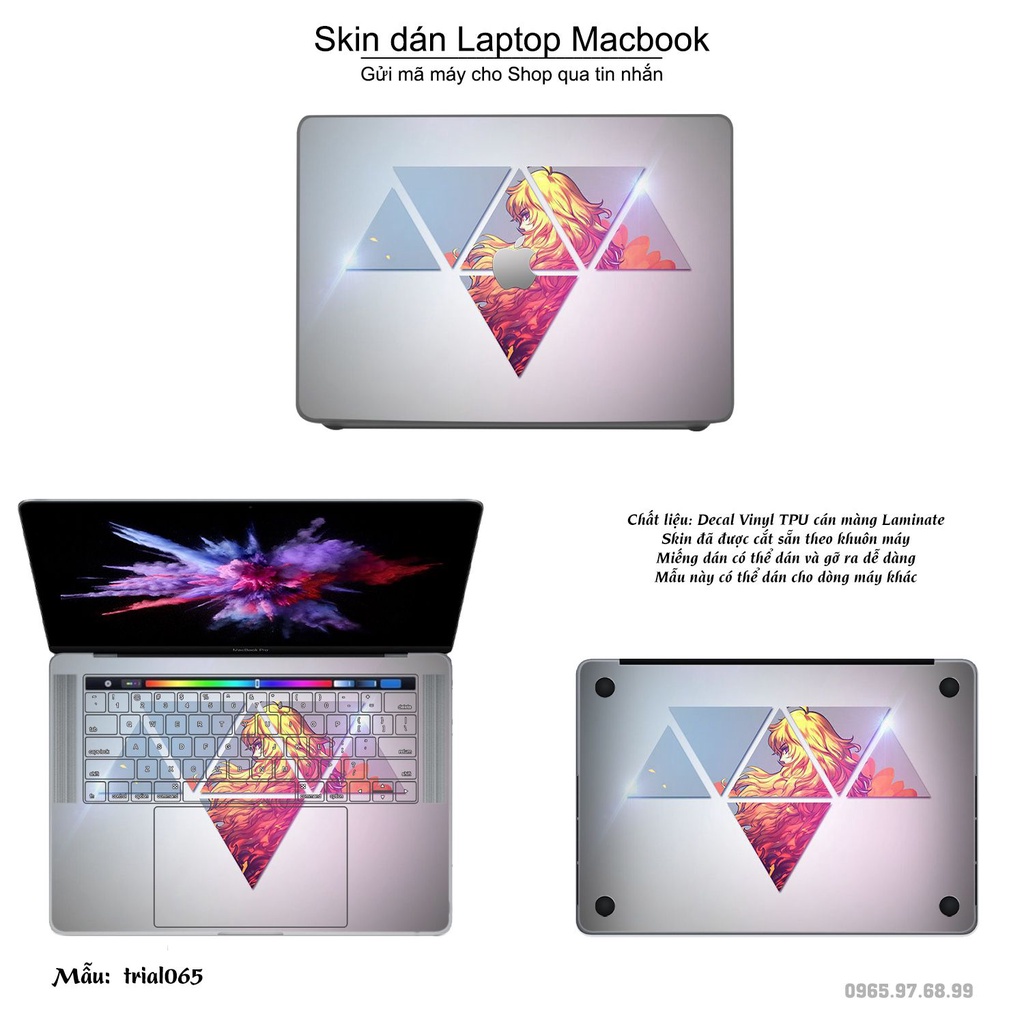 Skin dán Macbook mẫu Đa giác (đã cắt sẵn, inbox mã máy cho shop)