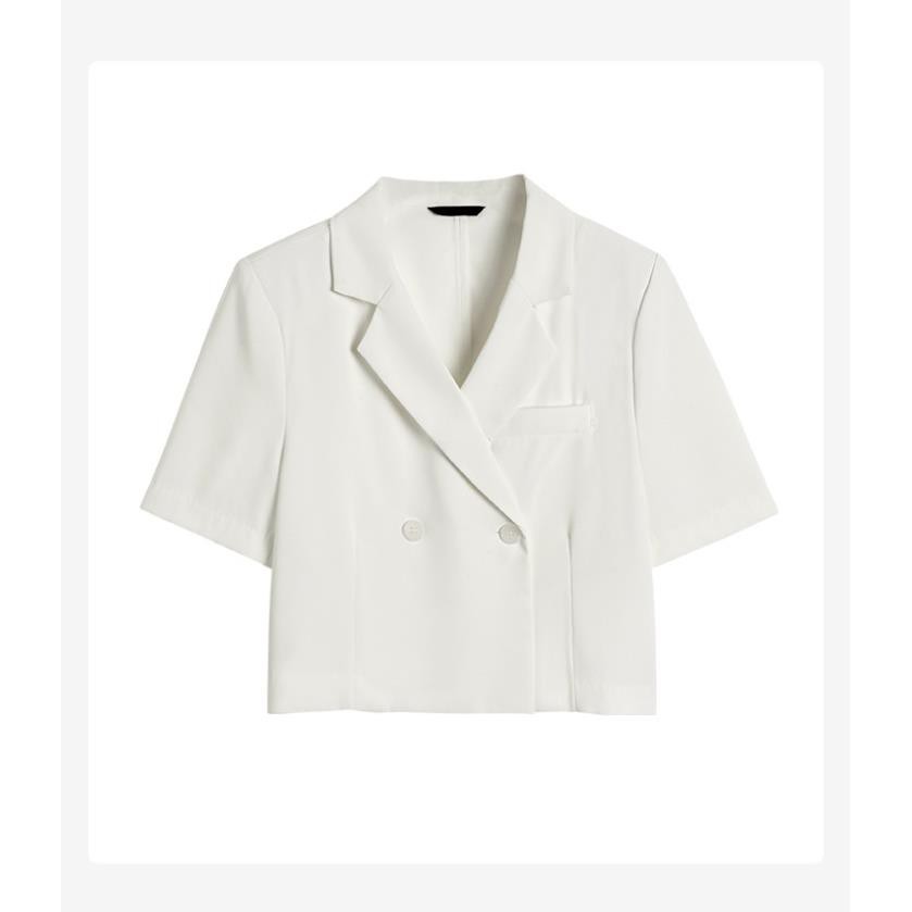 [Kèm Video ] Áo Khoác Blazer Nữ Cổ Vest Cao Cấp Tay Lỡ Phối Túi Giả Dáng Croptop Sami | BigBuy360 - bigbuy360.vn