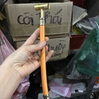 Dây bơm xe máy xe đạp 2 đầu vàng Ns19