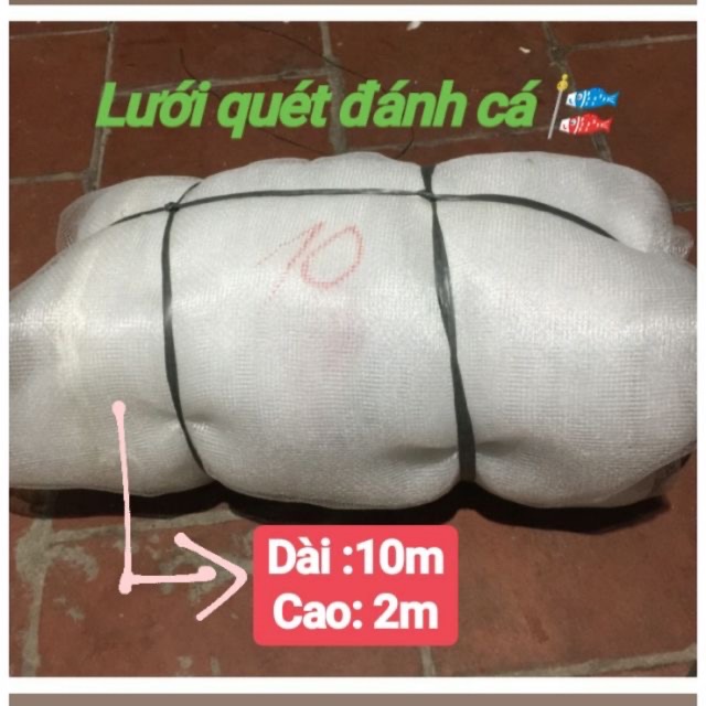 Lưới vét cá cao 2m dài 10m