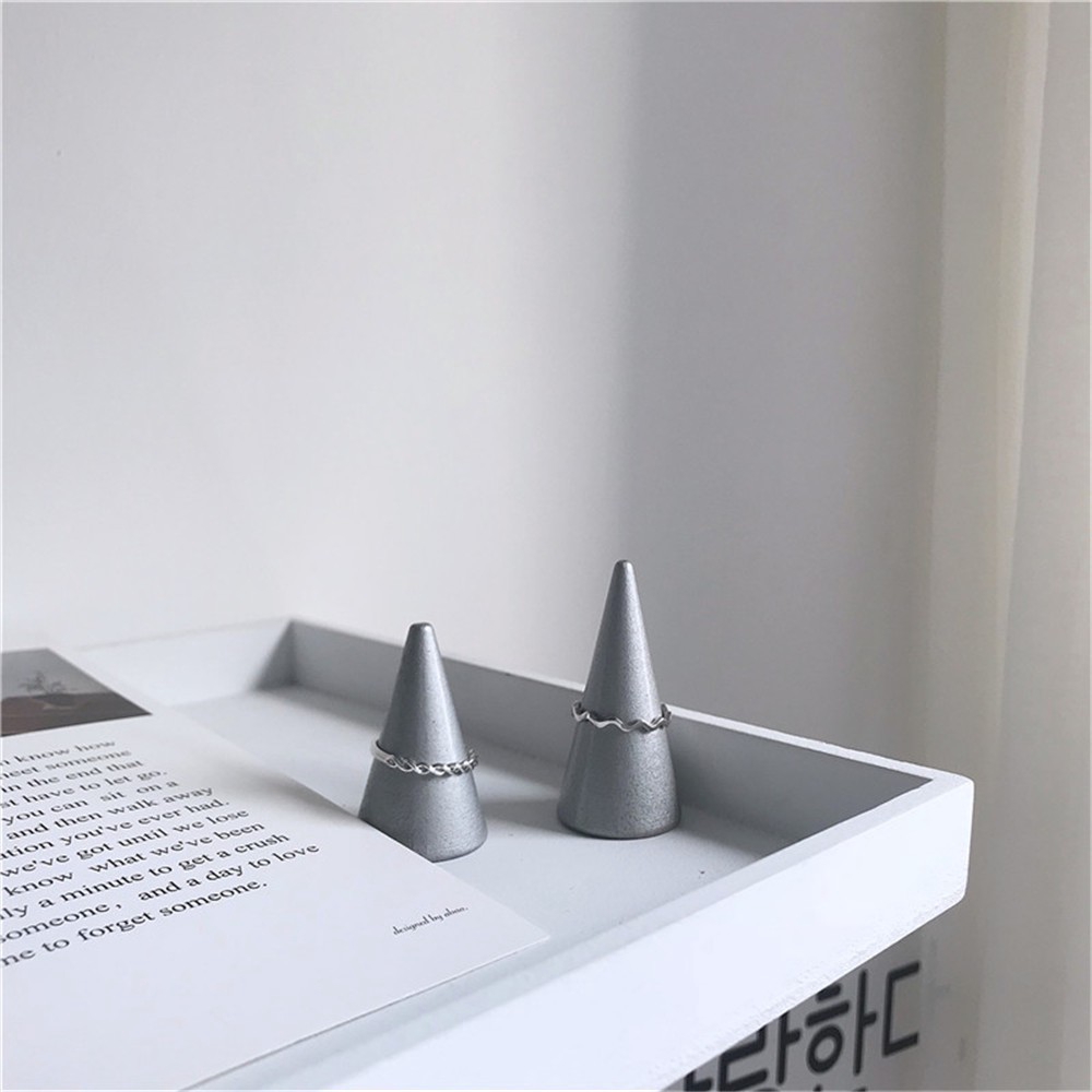 Set 2 nhẫn đơn giản phong cách Hàn Quốc sành điệu cho nữ