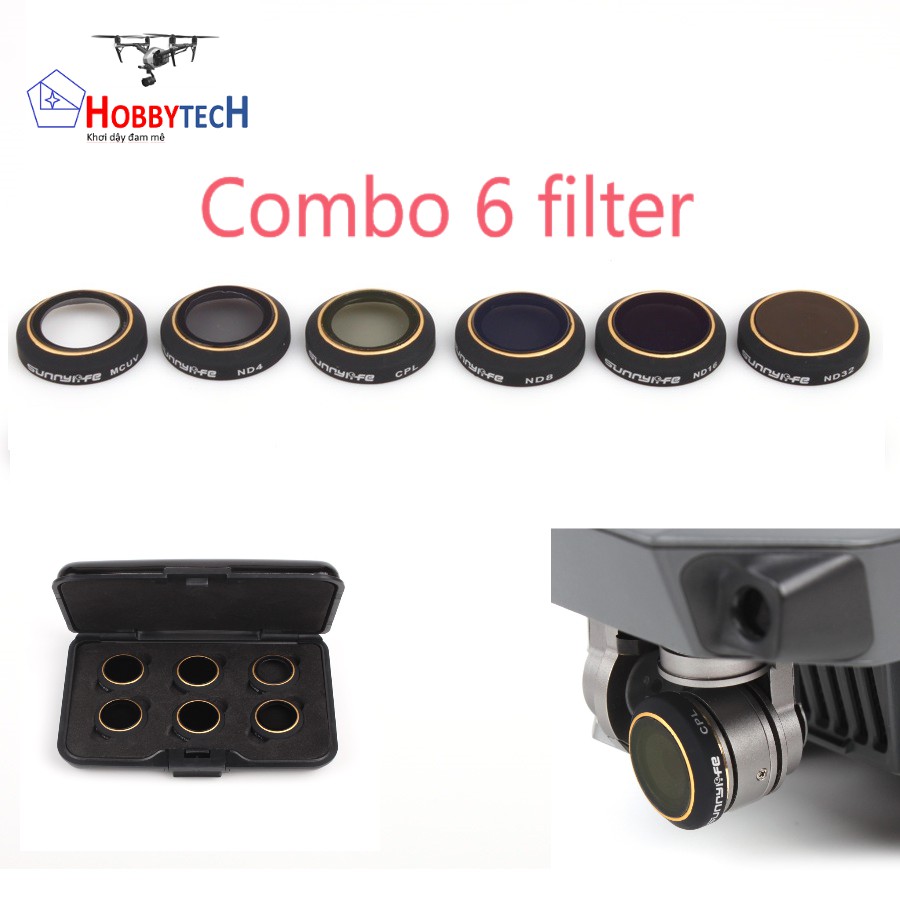 Bộ filter combo Mavic pro - SUNNYLIFE - Cao cấp - Giúp nâng cao chất lượng hình ảnh thu vào