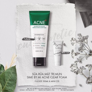 Sữa Rửa Mặt Some By Mi AHA-BHA-PHA 30 Days Miracel Acne Clear Foam 100ml
