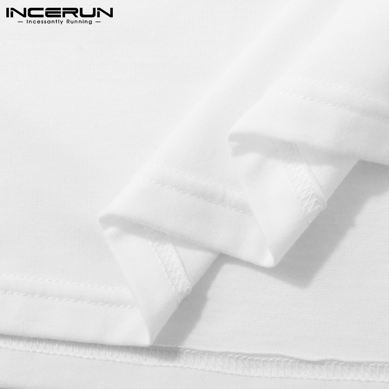 Áo thun ba lỗ INCERUN cổ chữ v thời trang sành điệu cho nam