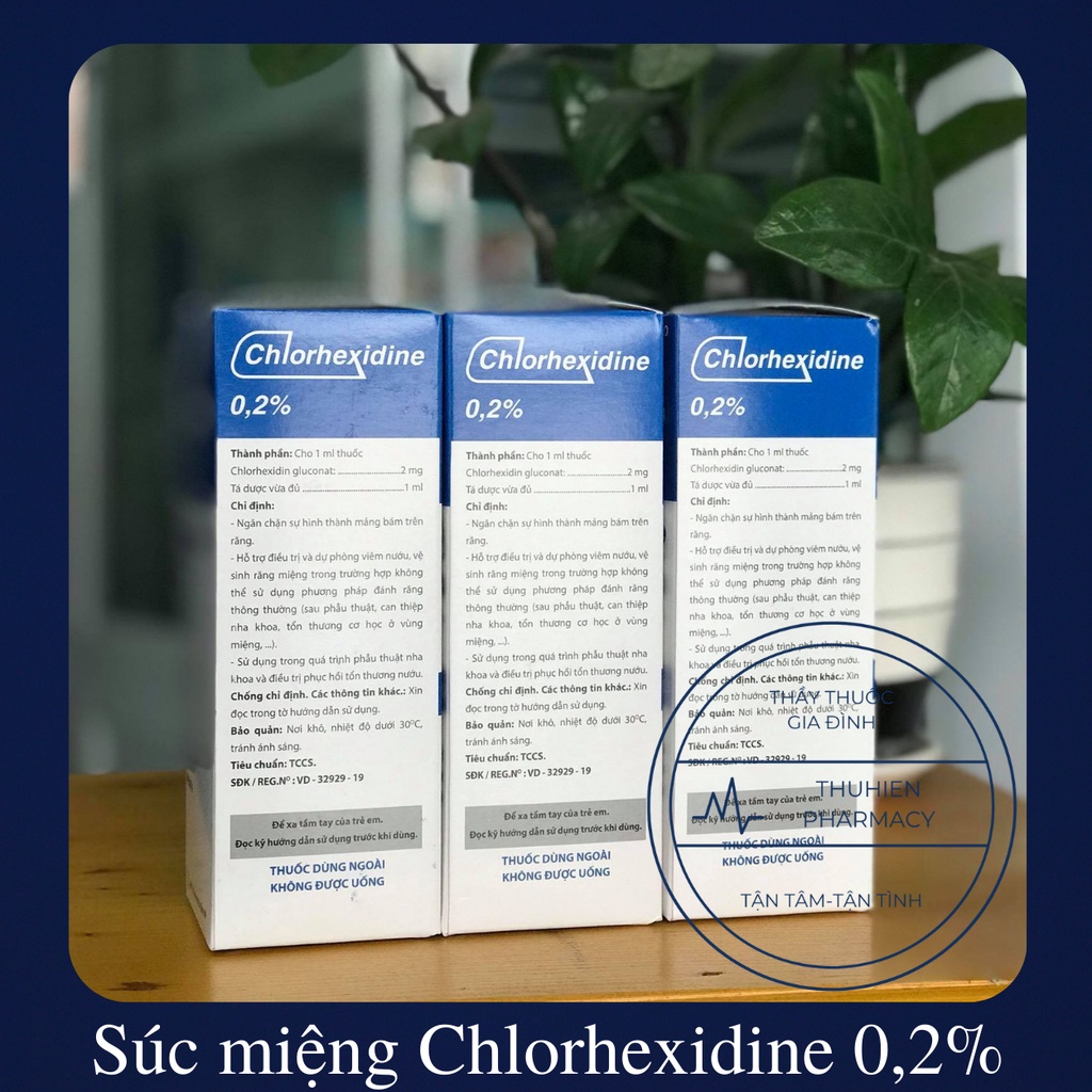 DUNG DỊCH SÚC MIỆNG CHLORHEXIDINE (Chlorhexidin) 0,2% VCP Chai 125ml