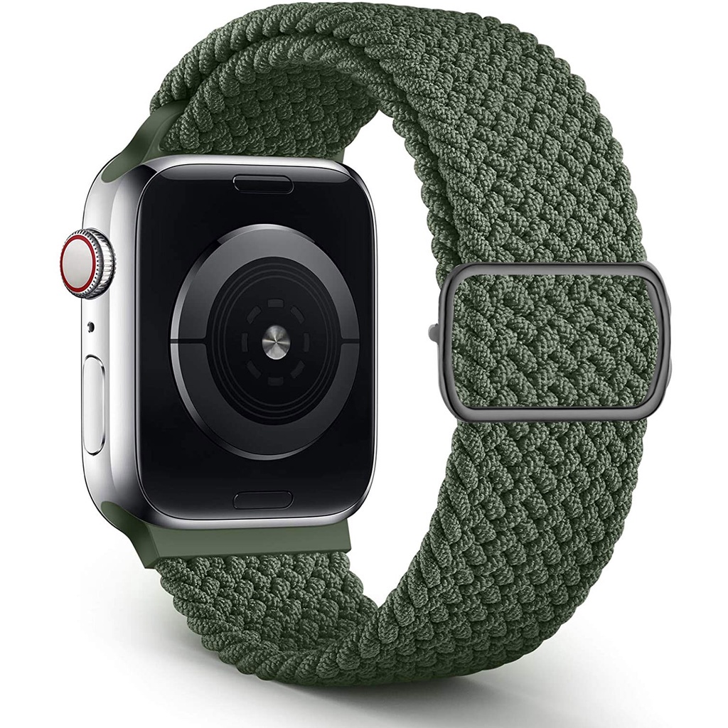 Dây Đeo Nylon Co Giãn Dạng Chữ A Cho Đồng Hồ Thông Minh Apple Watch 44Mm 40Mm 45mm 41Mm 42Mm 38Mm Series 3 5 SE 6 7
