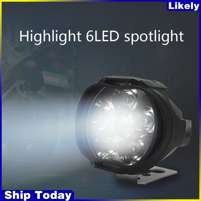 Đèn Pha 6 Bóng Led Độ Sáng Phụ Trợ Cao Dành Cho Xe Mô Tô/Xe Hơi