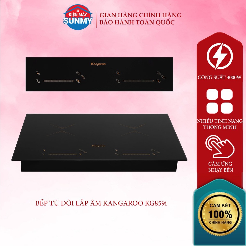Bếp từ đôi lắp âm Kangaroo KG859i- Điện máy Sunmy- Bảo hành chính hãng