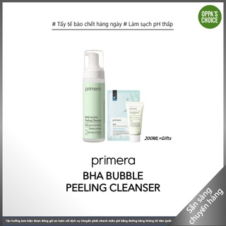 Sữa Rửa Mặt Tạo Bọt  Primera BHA BUBBLE PEELING CLEANSER 200ml + Gifl