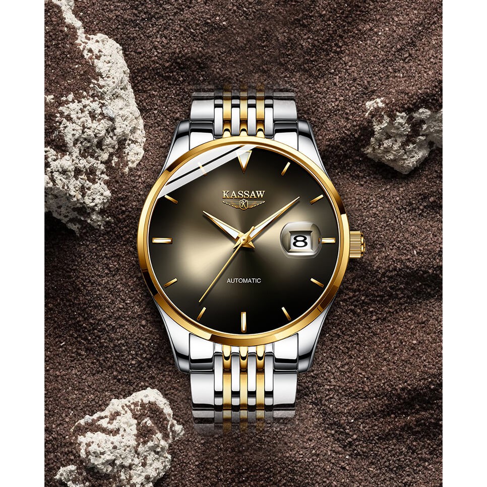 Đồng hồ nam chính hãng KASSAW K867-4 Kính sapphire ,chống xước,Chống nước ,BH 24 tháng,Máy cơ (Automatic) ,dây kim loại