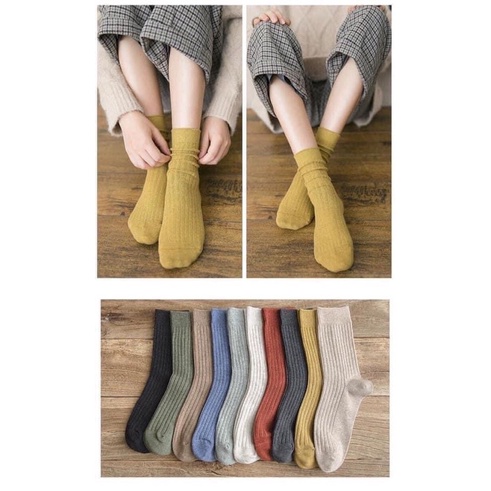 Sét 10 đôi tất cao cổ hàn quốc