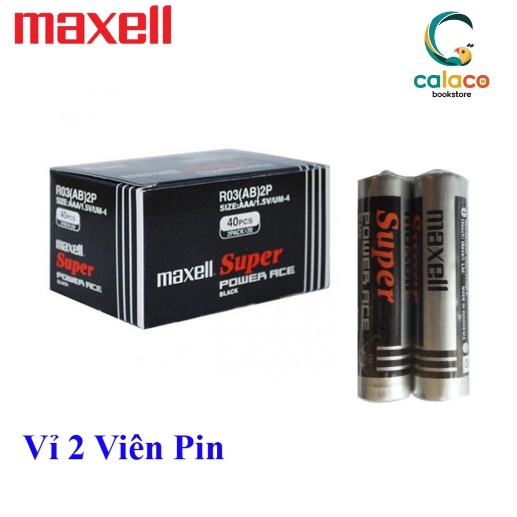 Vỉ 2 Viên Pin 3A Maxell Super Power Ace R032P - Pin Đũa 1.5V
