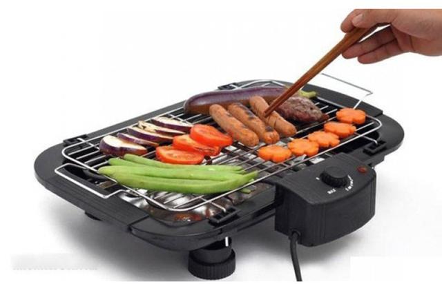 Bếp nướng điện cao cấp không khói Electric barbecue grill 2000W tặng miếng rửa chén silicon