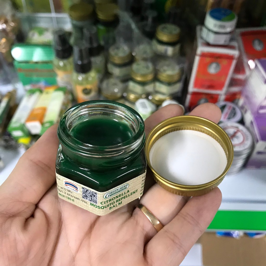 Dầu đuổi muỗi Green Herb Thái Lan 20g, Dầu cù là sả trị muỗi đốt cho bé - Lala Mart